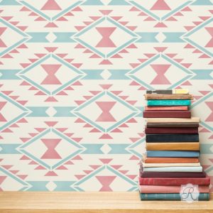 Navajo Dreams Damask Furniture Stencil